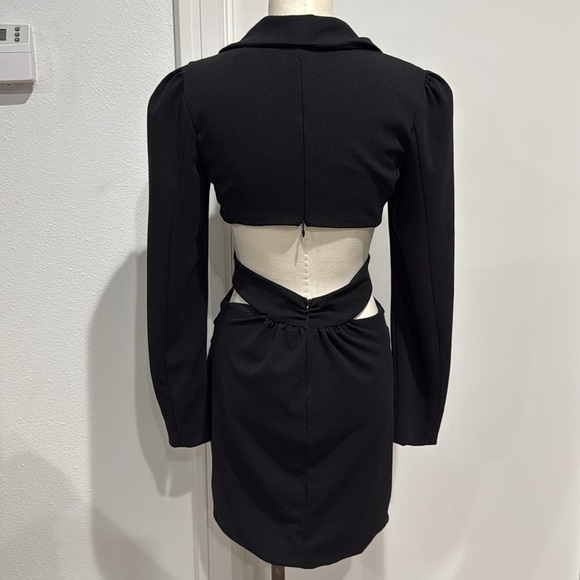 PatBO Black Cutout Blazer Mini Dress - 6 - Picture 5 of 7